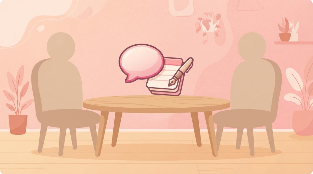 相談支援の現場での工夫のイラスト