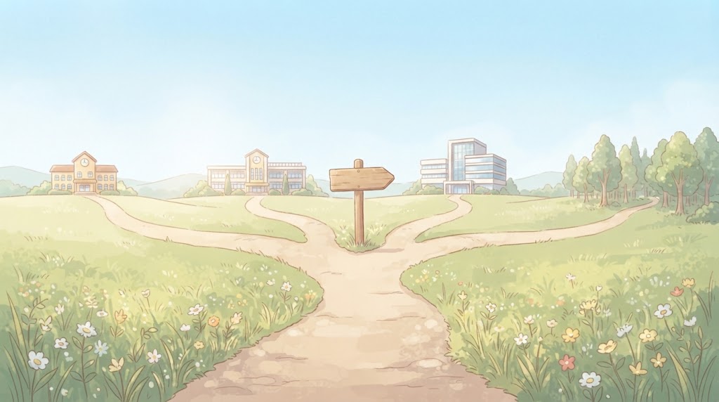 就学先の種類と特徴のイラスト