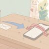 郵便物からスマートフォンへの通知を表すイラスト
